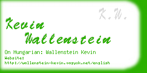 kevin wallenstein business card